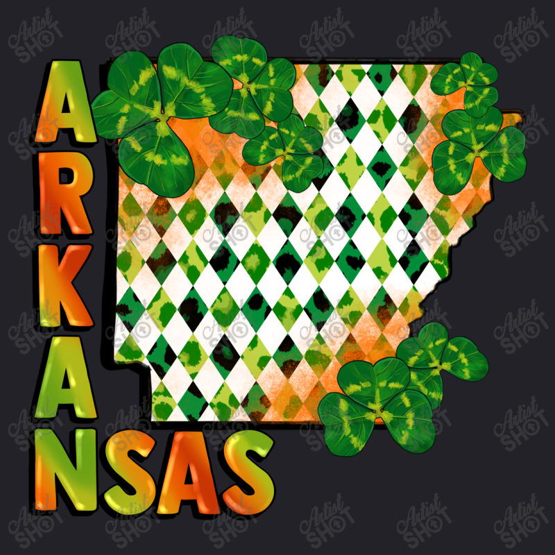 Arkansas Map St Patricks Day Unisex Sherpa-Lined Denim Jacket by FaDigitalArtStudio | Artistshot