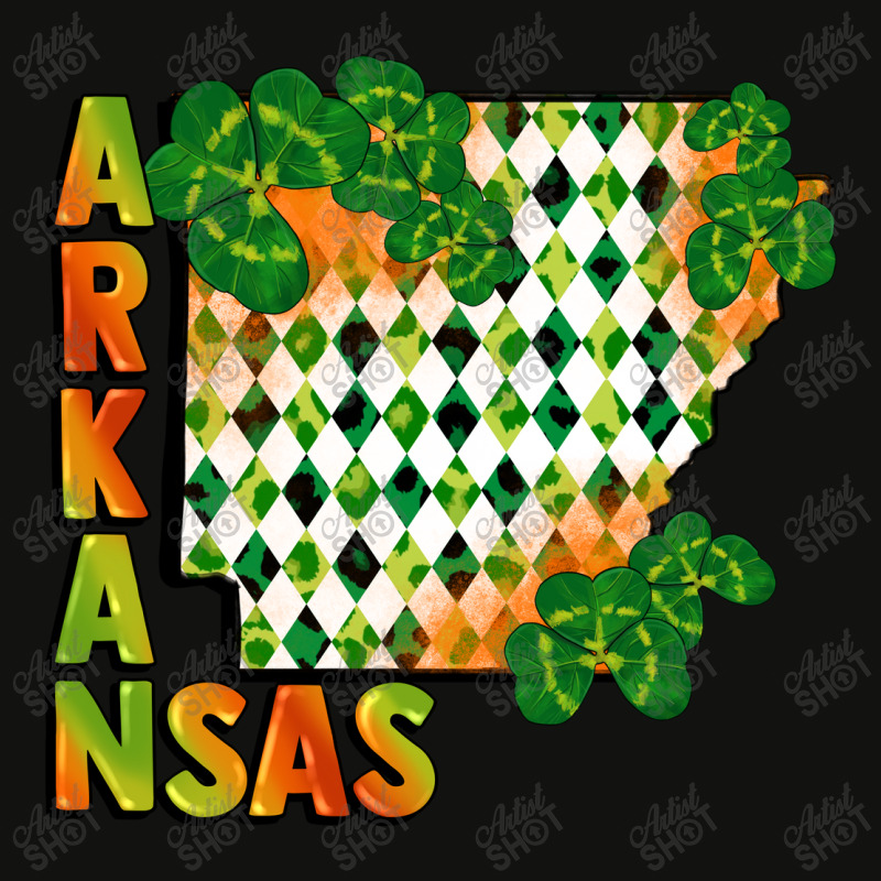 Arkansas Map St Patricks Day Scorecard Crop Tee by FaDigitalArtStudio | Artistshot