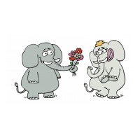 Elephant Gives Flowers To His Lover 01 01 Queen Paper Bag - 16 X 6 X 19 1/4 | Artistshot