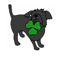 Funny Dog Holding Shamrock Wine Paper Bag - 5 1/2 X 3 1/4 X 13 | Artistshot