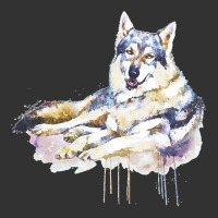 Sitting Wolf Painting T  Shirt Smiling Wolf T  Shirt Baby Bodysuit | Artistshot