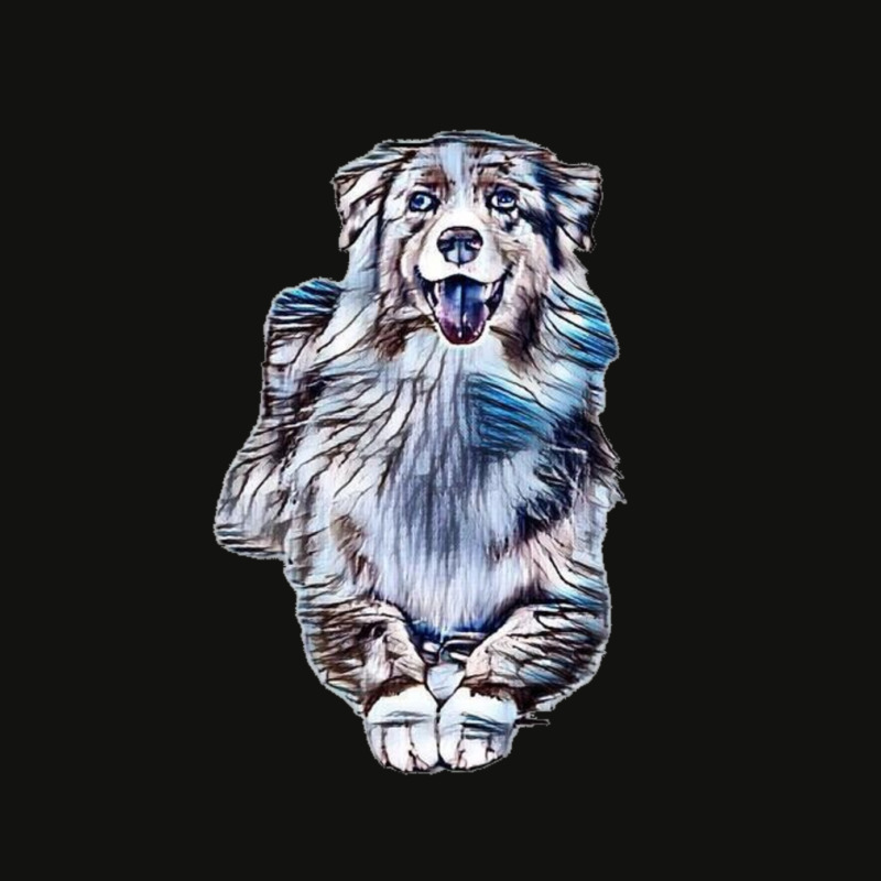 A Smiling Australian Shepherd Scorecard Crop Tee by Kemnabi | Artistshot