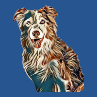 Head Shot Of Border Collie Do Ladies Fitted T-shirt | Artistshot