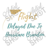 Flight Delayed Due To Hurricane Brandon Typography Traveler Paper Bag -13 X 6 X 15 3/4 | Artistshot