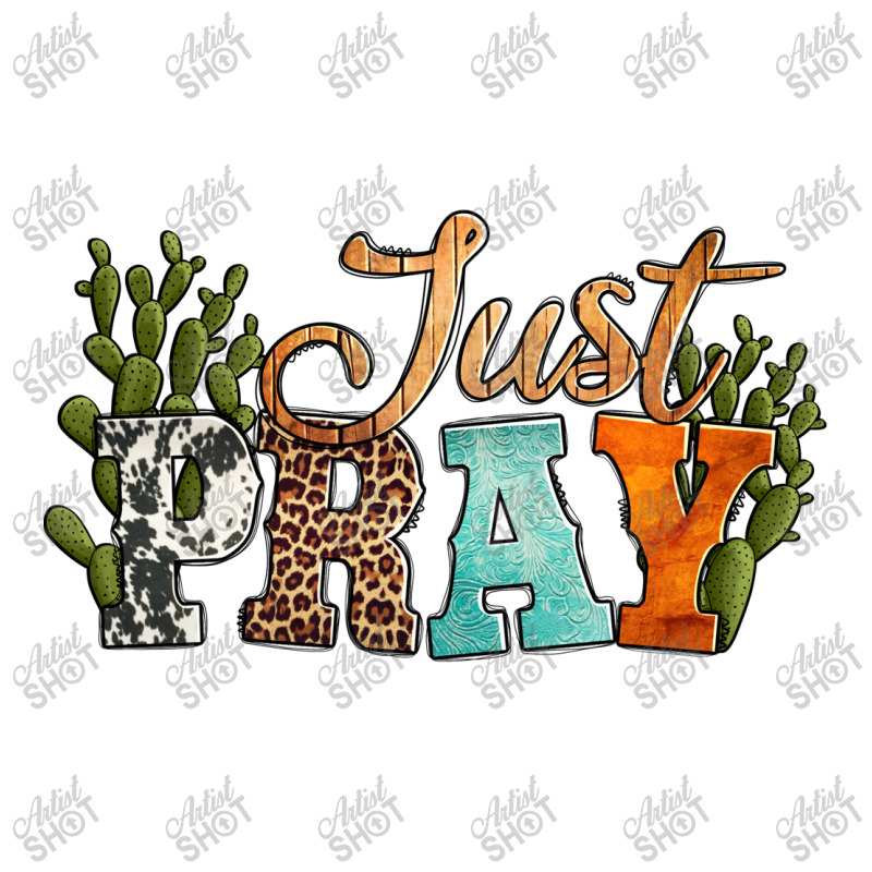 Just Pray With Texas Cactus Debie Paper Bag - 10 X 5 X 13 | Artistshot