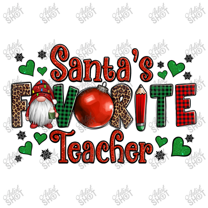 Santa's Favourite Teacher Christmas Gnome Debie Paper Bag - 10 X 5 X 13 | Artistshot