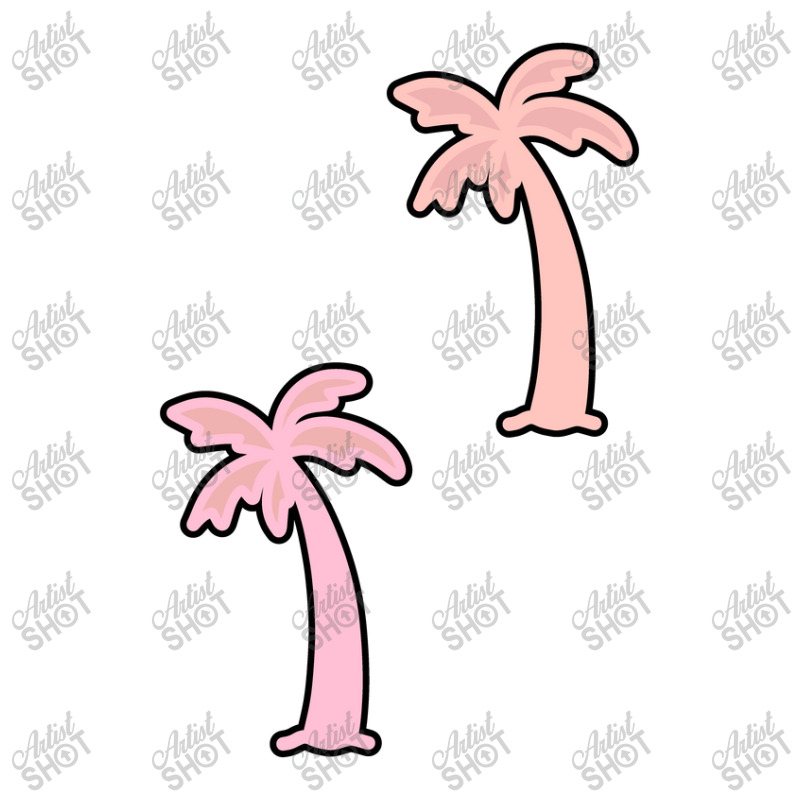 Pink Palm Trees Double Wine Paper Bag - 6 1/2 X 3 1/2 X 12 3/8 | Artistshot