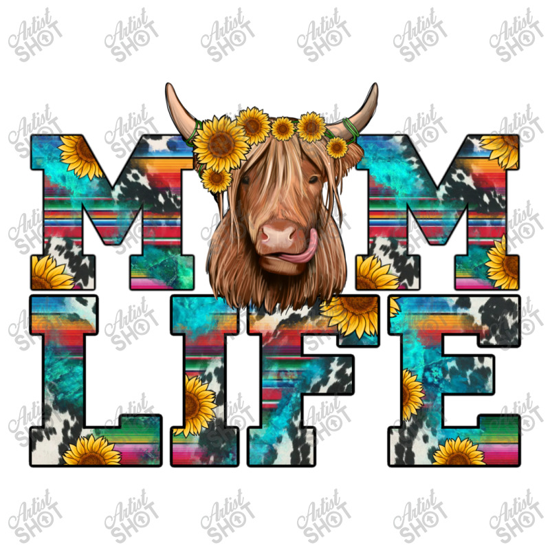 Mom Life Highland Cow Double Wine Paper Bag - 6 1/2 X 3 1/2 X 12 3/8 | Artistshot