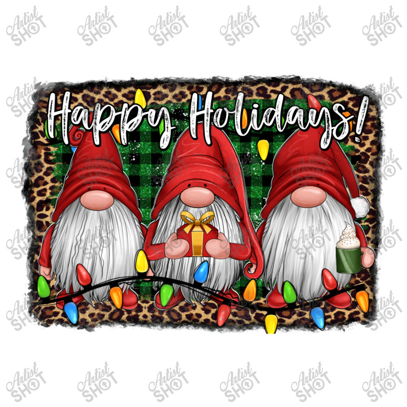 Happy Holidays Gnomes Christmas Take Out Paper Bag - 14 X 10 X 15 1/2 | Artistshot