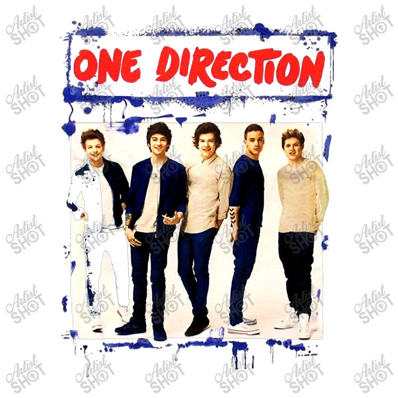 Spray Paint Blue 1 Direction Take Out Paper Bag - 14 X 10 X 15 1/2 | Artistshot