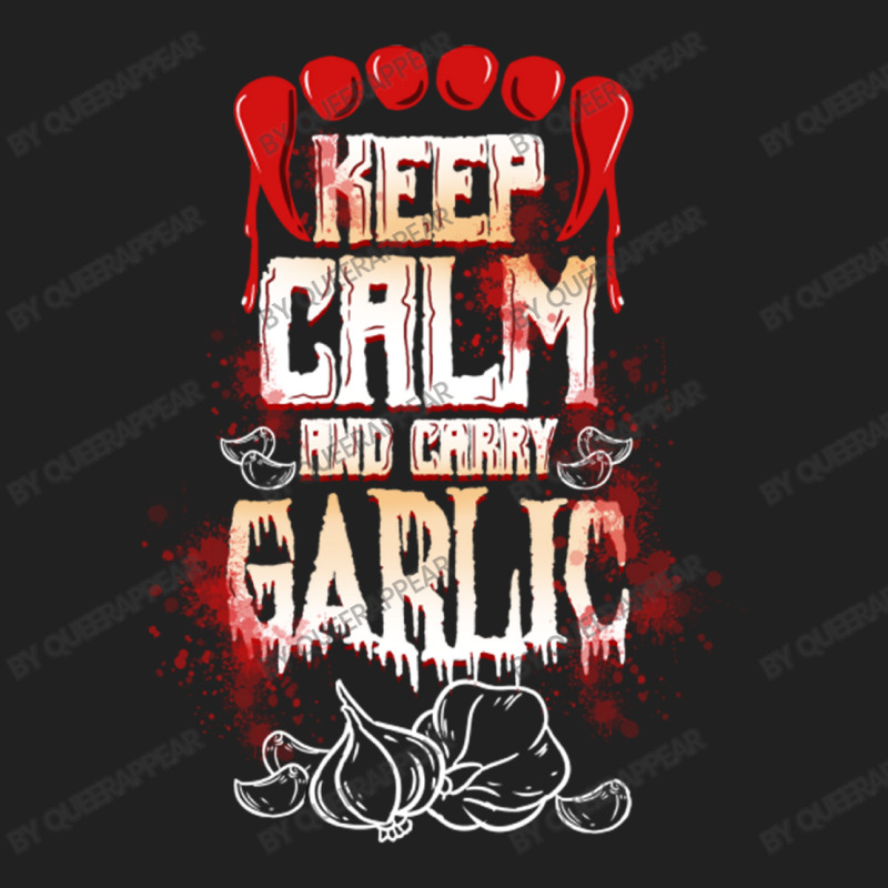 Keep Calm And Carry Garlic For Halloween Basic T-shirt | Artistshot