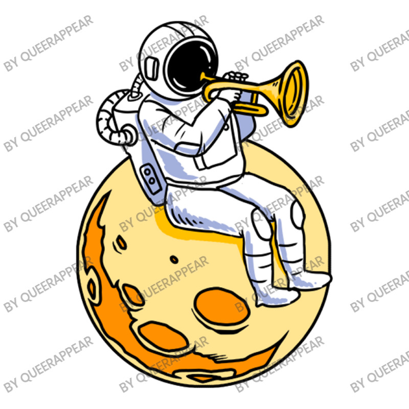 Astronaut Playing Trumpet For Trumpet Player Raglan Crop Top by queerappear | Artistshot