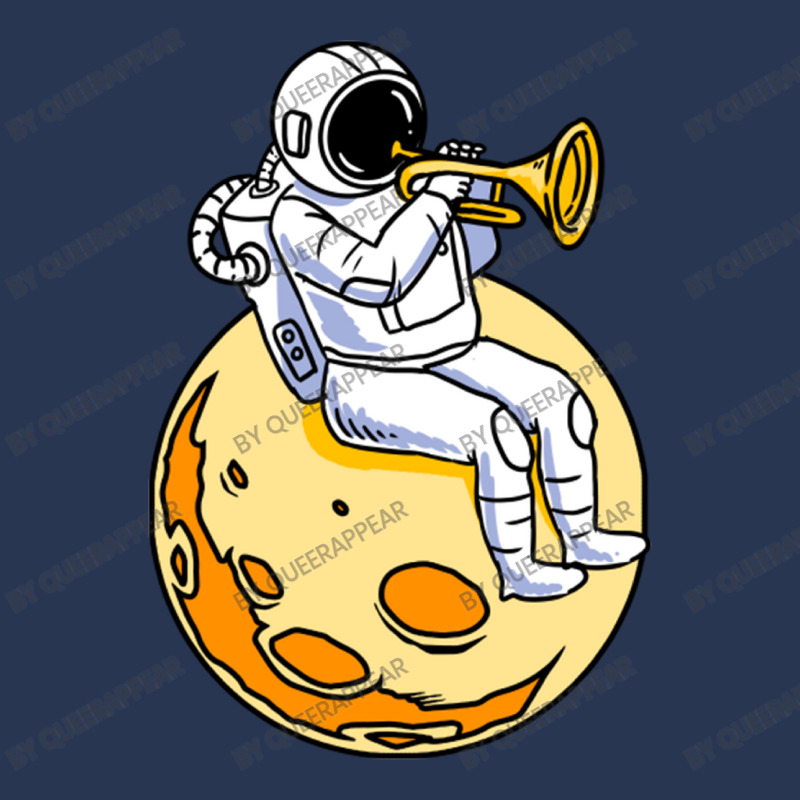 Astronaut Playing Trumpet For Trumpet Player Ladies Denim Jacket by queerappear | Artistshot