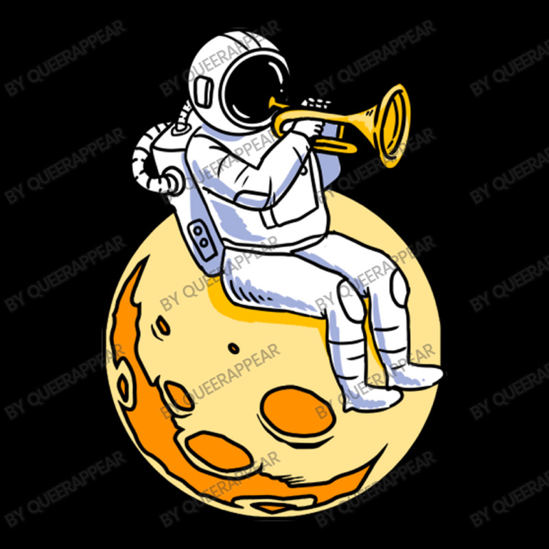 Astronaut Playing Trumpet For Trumpet Player Cropped Hoodie by queerappear | Artistshot