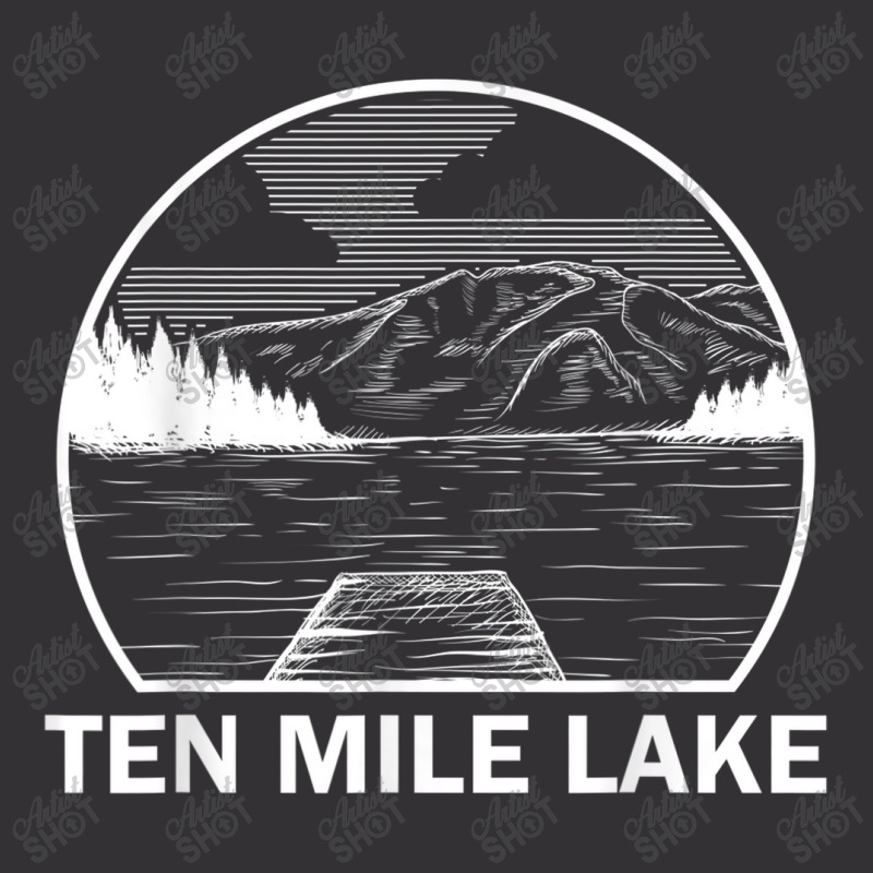 Ten Mile Lake Funny Fishing Camping Summer Vintage Hoodie by YenNgoc | Artistshot