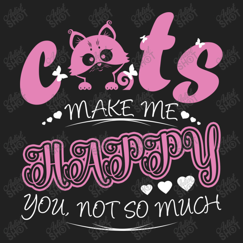 Cats Make Happy Basic T-shirt | Artistshot