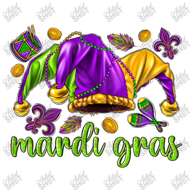 Mardi Gras With Jester Unisex Hoodie by NancyCooperArtShop | Artistshot