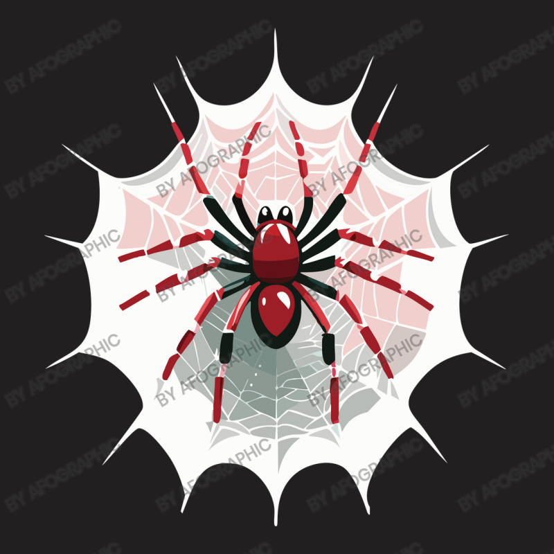 Red Wild Spider Object T-Shirt by afographic | Artistshot