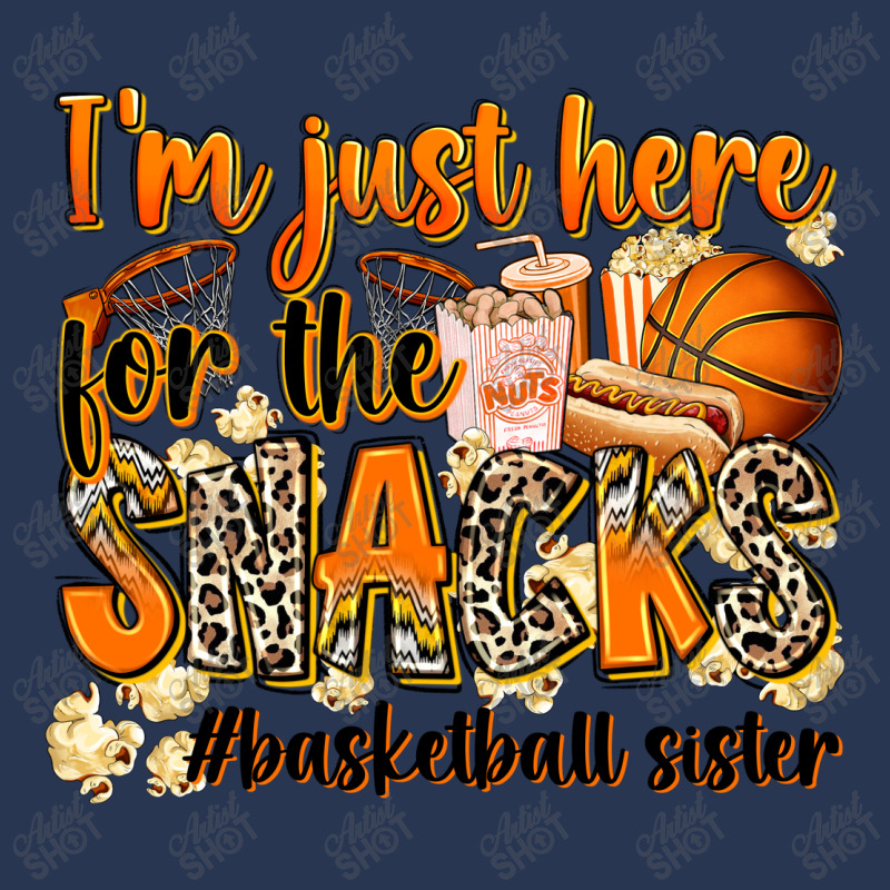 Im Just Here For The Snacks Basketball Sister Men Denim Jacket | Artistshot