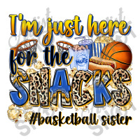 Im Just Here For The Snacks Basketball Sister V-neck Tee | Artistshot