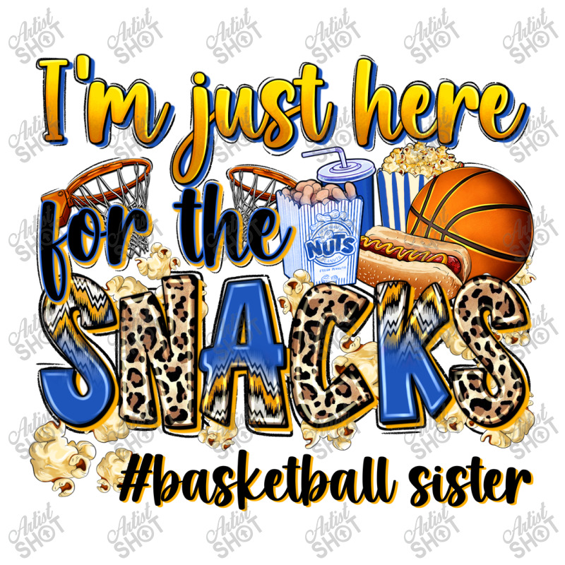 Im Just Here For The Snacks Basketball Sister V-neck Tee | Artistshot