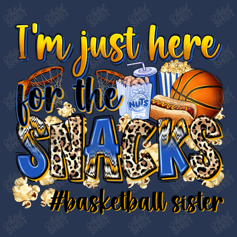 Im Just Here For The Snacks Basketball Sister Men Denim Jacket | Artistshot