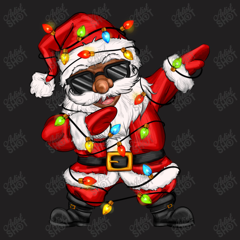 Afro Dabbing Santa T-shirt | Artistshot