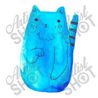 Striped Tail Blue Watercolor Cat Debie Paper Bag - 10 X 5 X 13 | Artistshot