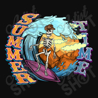 Summer Time Skeleton Surfing Crop Top | Artistshot