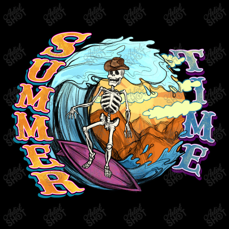 Summer Time Skeleton Surfing Maternity Scoop Neck T-shirt by NancyCooperArtShop | Artistshot