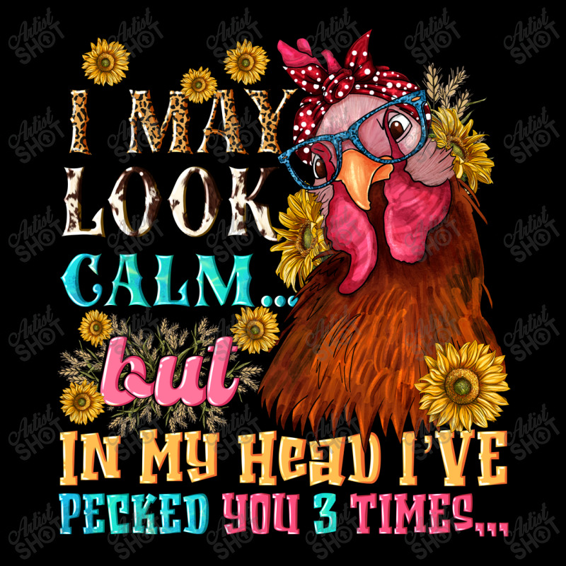 I May Look Calm But In My Head I Pecked You Three Cropped Hoodie by NancyCooperArtShop | Artistshot