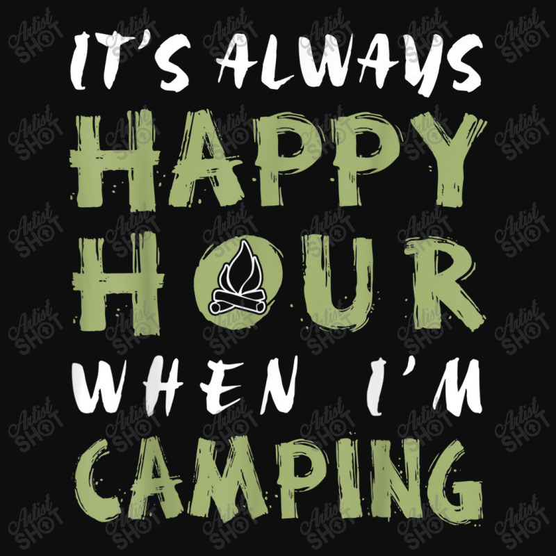 Always Happy Hour When Camping Crop Top by YenNgoc | Artistshot