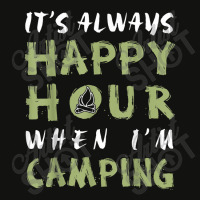 Always Happy Hour When Camping Scorecard Crop Tee | Artistshot