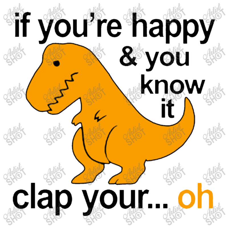 T Rex Clap Your Hands Classic Take Out Paper Bag - 14 X 10 X 15 1/2 | Artistshot