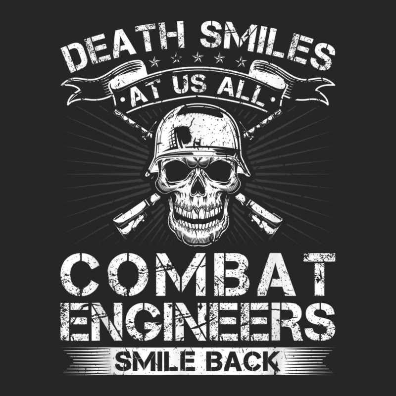 Death Smiles At Us All Combat Engineers Smile Back Veteran Ladies Fitted T-Shirt by Tiktify | Artistshot