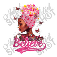 Breast Cancer Awareness Black Woman Warrior Support Believe Vogue Paper Bag - 16 X 6 X 12 | Artistshot