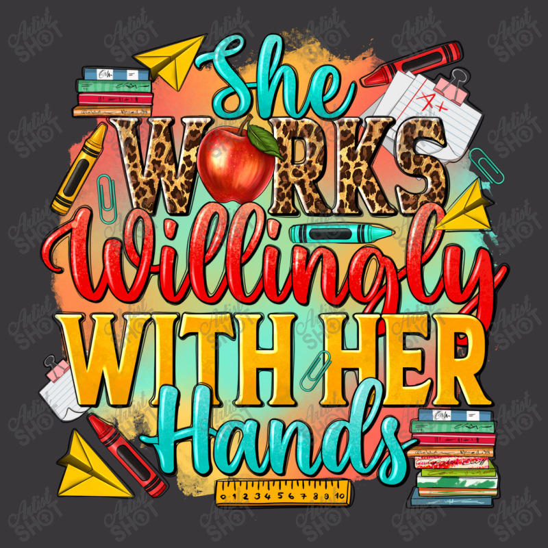 She Works Willingly With Her Hands Teacher Ladies Curvy T-Shirt by NancyCooperArtShop | Artistshot