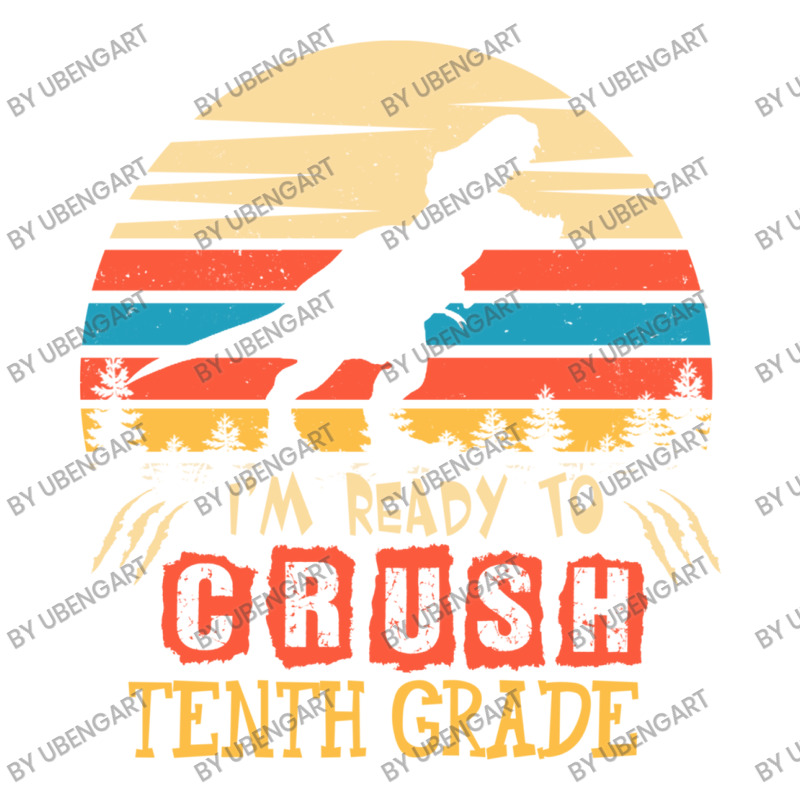 Ready To Crush Tenth Grade Dinosaur Back To School Double Wine Paper Bag - 6 1/2 X 3 1/2 X 12 3/8 | Artistshot