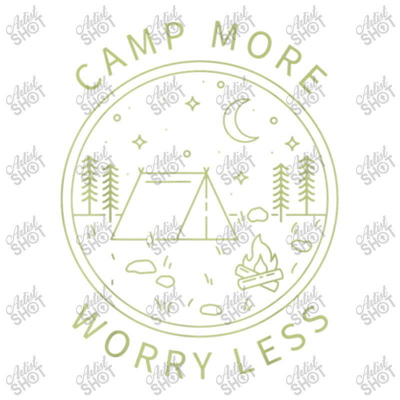 Camp More Worry Less Minimalist Camp Camping Camper Campfire Jumbo Paper Bag - 18 X 7 X 18 3/4 | Artistshot