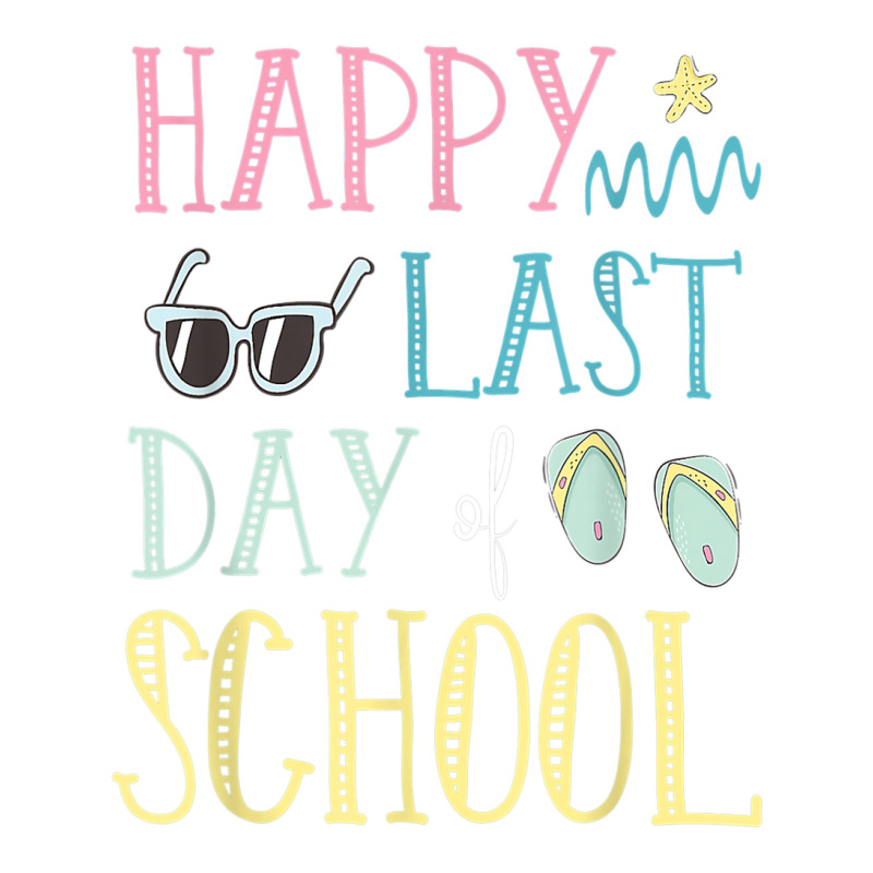 Happy Last Day Of School Flip Flops Glasses Summer Teacher Queen Paper Bag - 16 X 6 X 19 1/4 | Artistshot