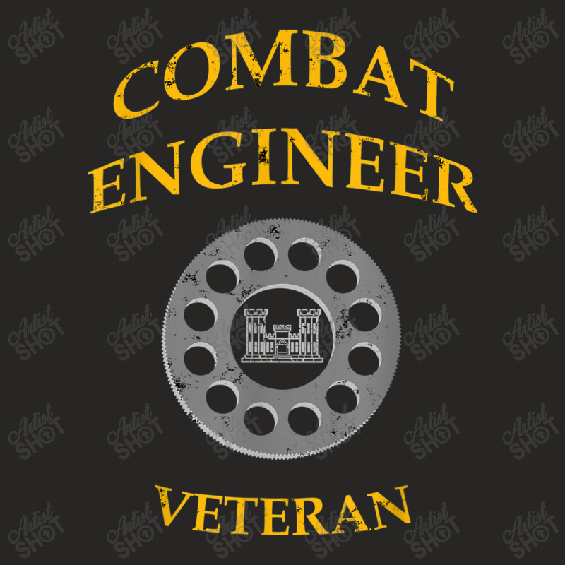 Army Combat Engineer Veteran Funny Engineering Ladies Fitted T-Shirt by YenNgoc | Artistshot