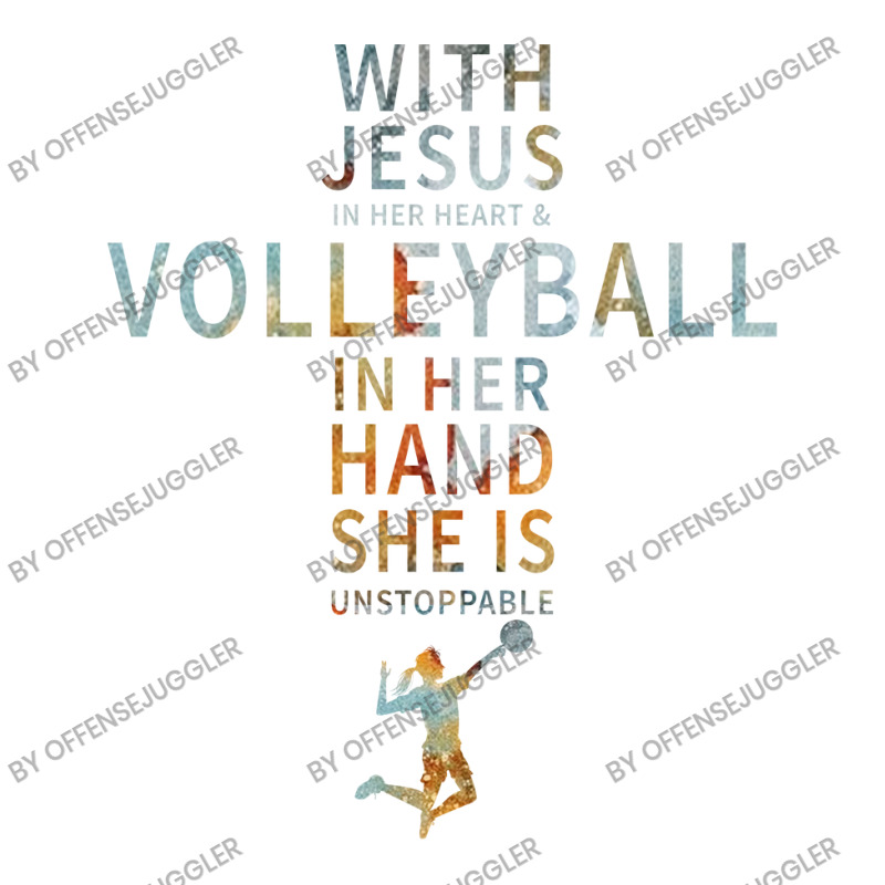 Volleyball Sport Lover In Her Hand Jesus In Her Heart Cub Paper Bag - 8 X 4 1/2 X 10 1/4 | Artistshot