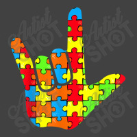 Asl Love Sign Language Autism Awareness Support Vintage T-shirt | Artistshot