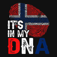 It's In My Dna Norway Flag Fingerprint Patriotic Premium Portrait Canvas Print | Artistshot