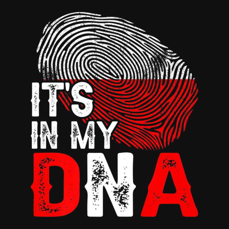 It's In My Dna Poland Flag Fingerprint Patriotic Premium Portrait Canvas Print by Tiktify | Artistshot