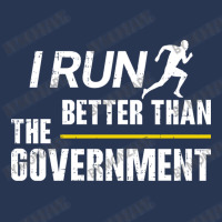 I Run Better Than The Government Men Denim Jacket | Artistshot