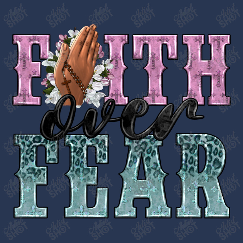 Faith Over Fear Ladies Denim Jacket by NancyCooperArtShop | Artistshot