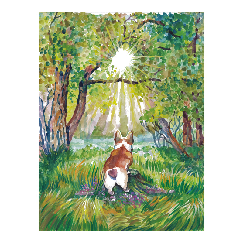 Corgi T  Shirt Corgi   Sun Catcher With Heart Shaped Tail T  Shirt Star Paper Bag - 13 X 7 X 13 | Artistshot