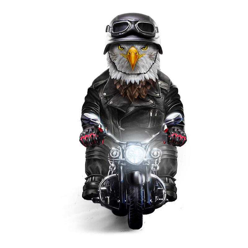 Bald Eagle Riding Motorcycle   T Shirt Vogue Paper Bag - 16 X 6 X 12 | Artistshot