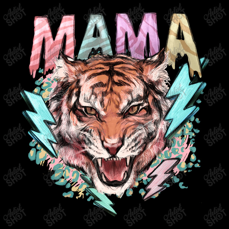 Mama Tiger Lightning Bolt Men's Long Sleeve Pajama Set by NancyCooperArtShop | Artistshot